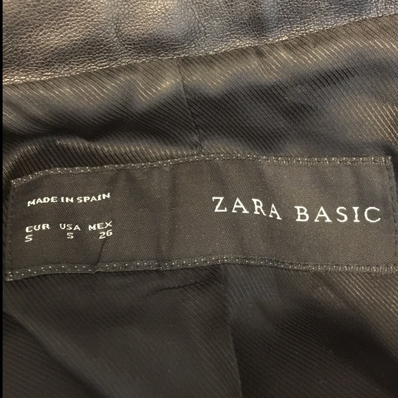 Zara Blazer w Faux-Leather Sleeves! Size S, EUC! - Picture 6 of 8